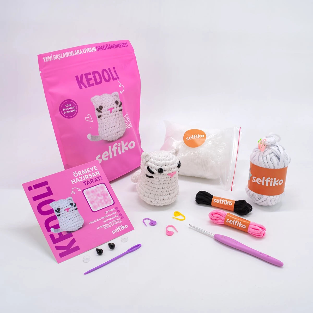 Selfiko Kedoli Amigurumi Hobi Seti – El Yapımı Örgü Deneyimi