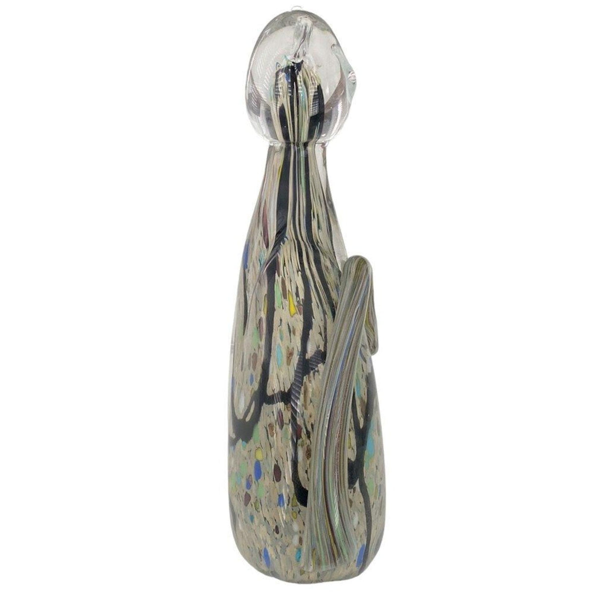 Özel Cam Üfleme Sanatı Kedi Figürü – 24 × 13 cm Ağır Cam - zarifceconcept-4