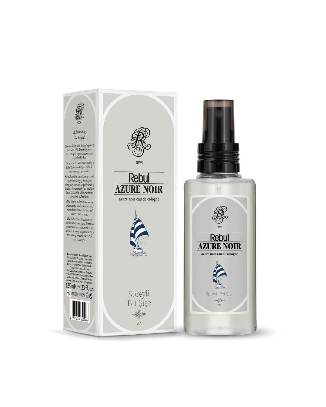 Rebul Azure Noir Kolonya 125 ml | Ferah ve Odunsu Unisex Kolonya