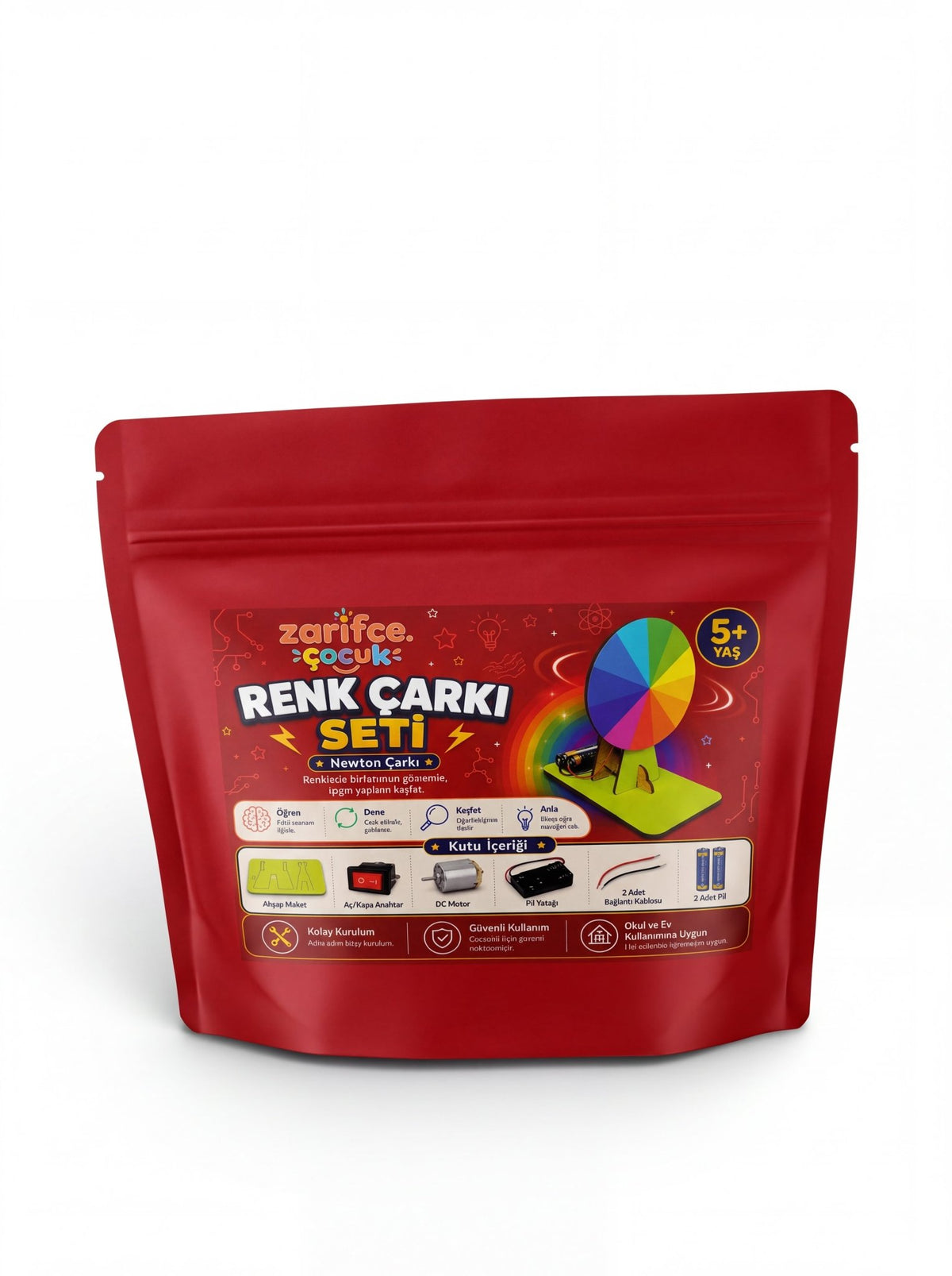 Renk Çarkı Deney Seti – Newton Çarkı | 5+ Yaş - zarifceconcept-1