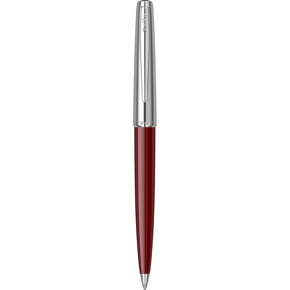 Scrikss Premium Tükenmez Kalem | Bordo & Krom Tasarım - zarifceconcept-2