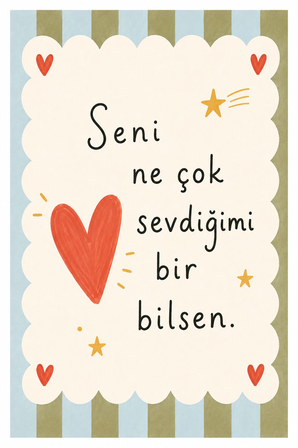 Seni ne çok sevdiğimi bir bilsen. ❤️ - Sevgi Kartı - zarifceconcept-1