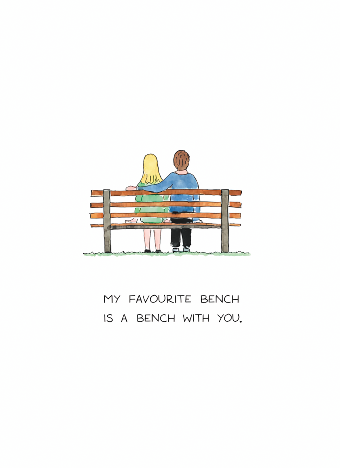 my favourite bench sevgiliye hediye not kartı