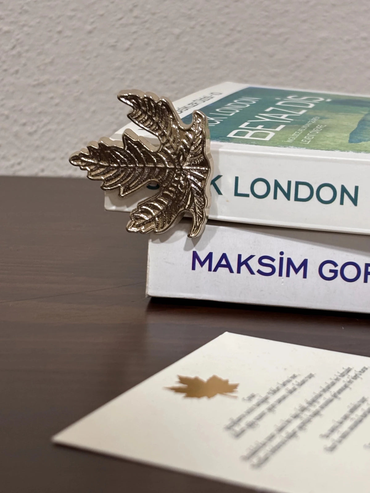 Sonbahar Esintisi Çınar Yaprağı Figürlü Kitap Ayracı - zarifceconcept-3