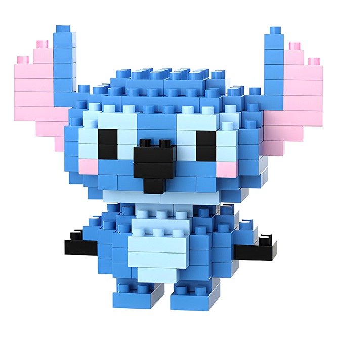 Stitch 3D Figür Mini Bricks Hobi Oyuncak – Mavi - zarifceconcept-1