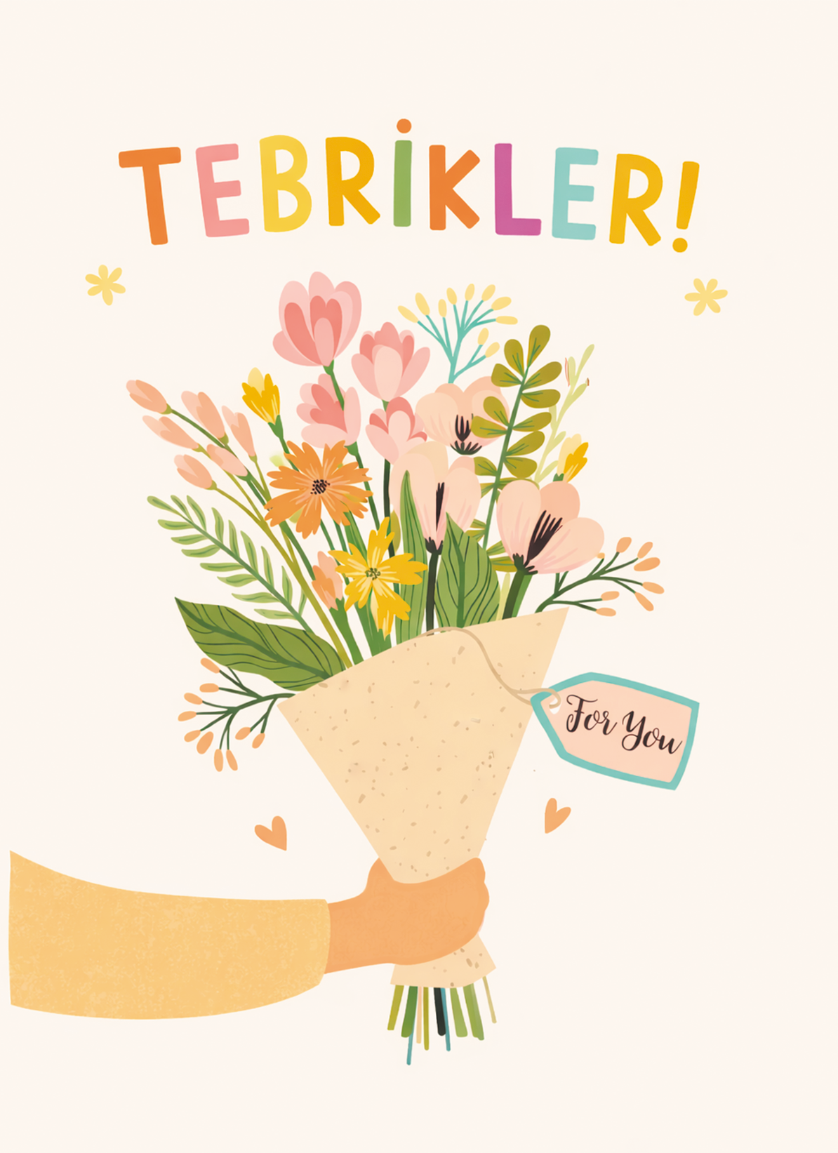 tebrikler hediye not kartı