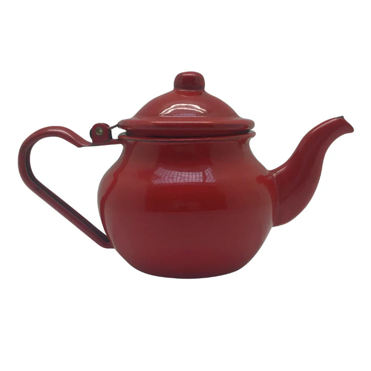 700 cc Orijinal Emaye Kırmızı Demlik