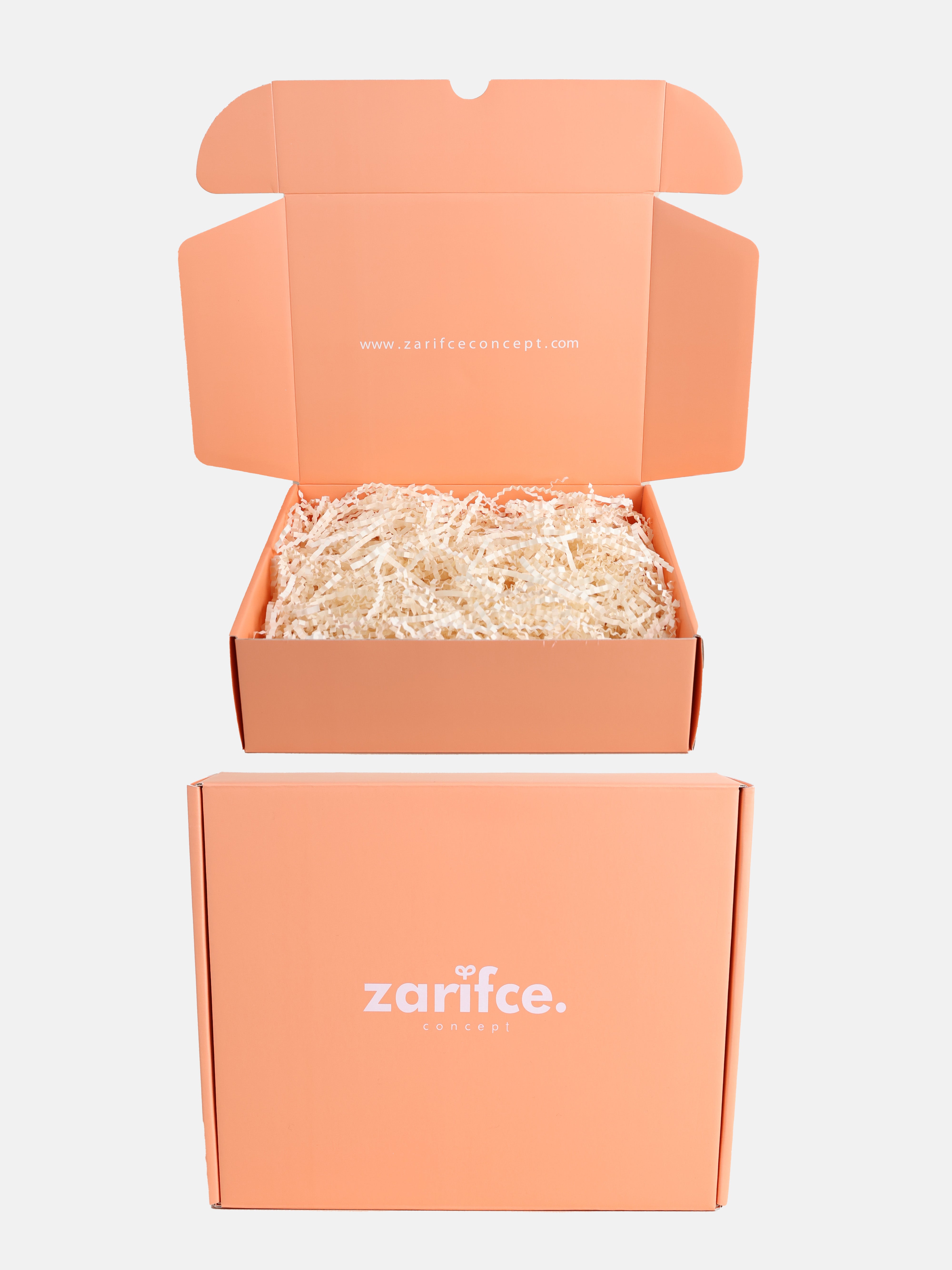 Zarifce Concept boş hediye kutusu şeftali